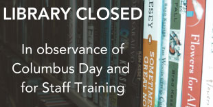 Library Closed in Observance of Columbus Day and for Staff Training Logo
