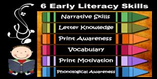 6 Early Literacy Skills Logo