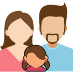 Clip art of parents and child