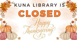 Library closed for Thanksgiving