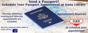Get a Passport Application Appointment at Kuna Library