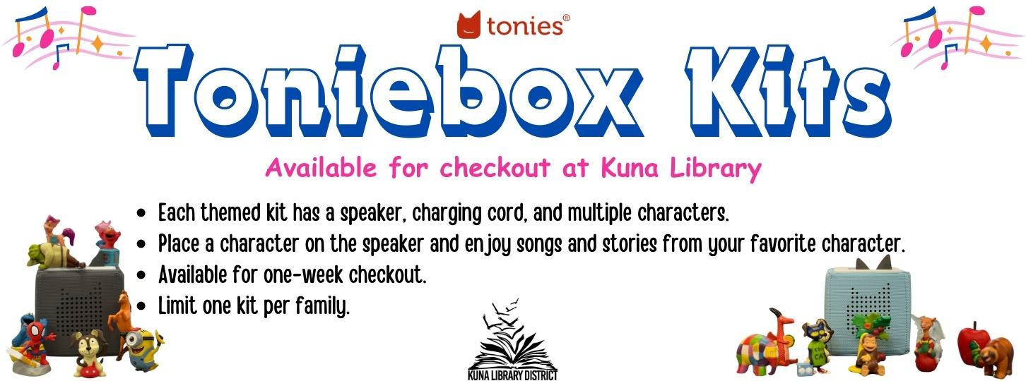 Toniebox Kits available for checkout at Kuna Library