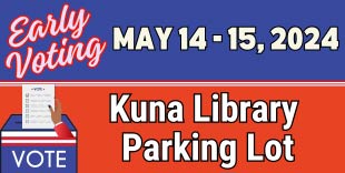 Image, Ada County Mobile Voting Unit at Kuna Library, May 14 and 15, 2024.
