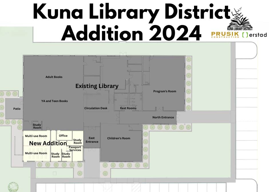 Drawing of library expansion 2024