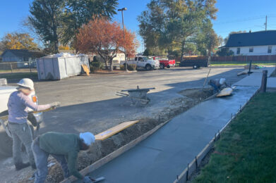 New sidewalk at Kuna Library